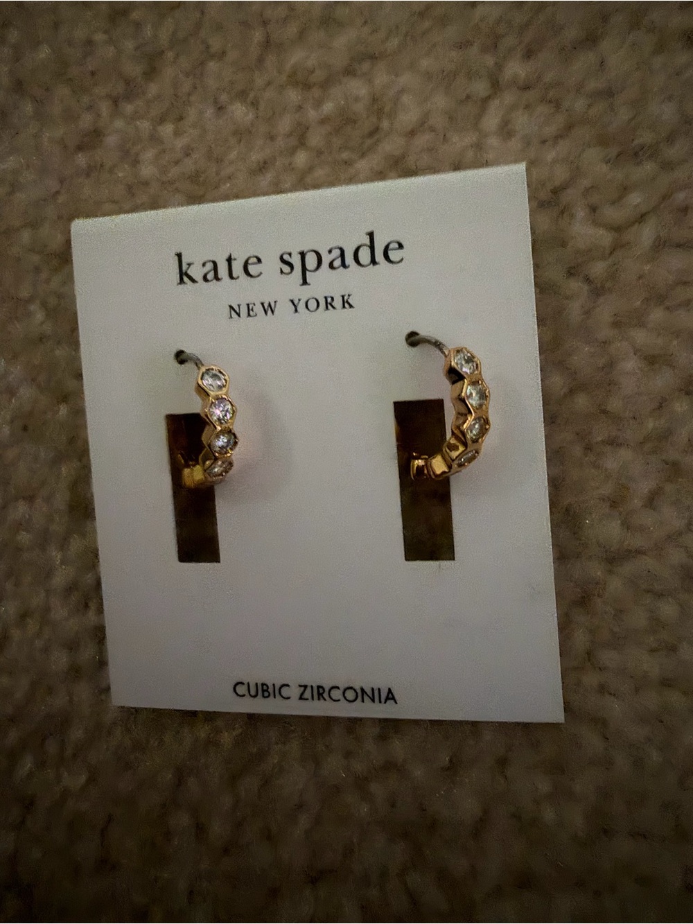 kate spade gold-tone twisted hoop earrings